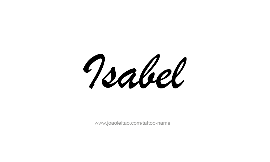 Tattoo Design Name Isabel   