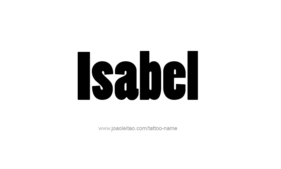 Tattoo Design Name Isabel   