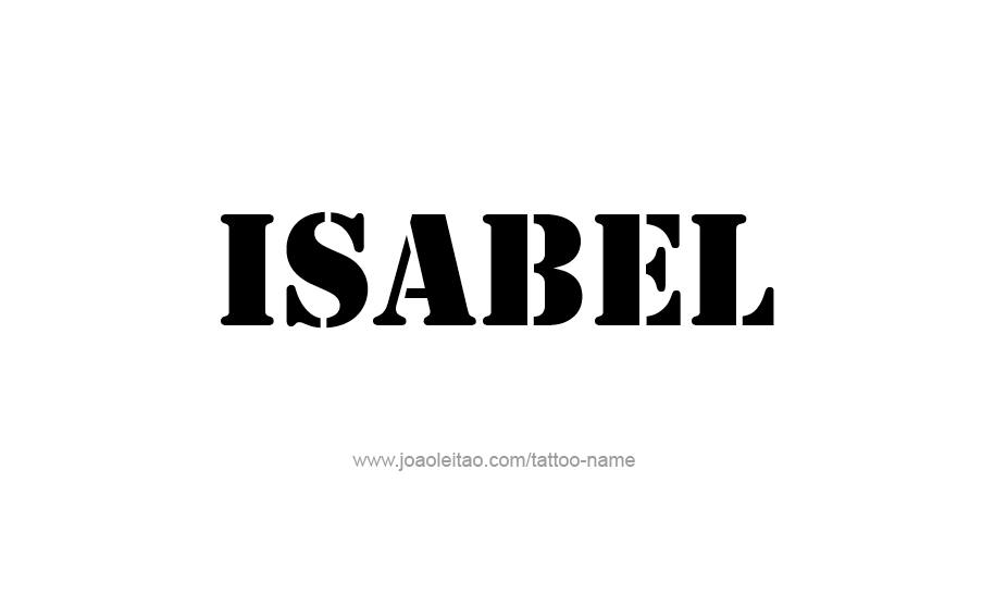 Tattoo Design Name Isabel   