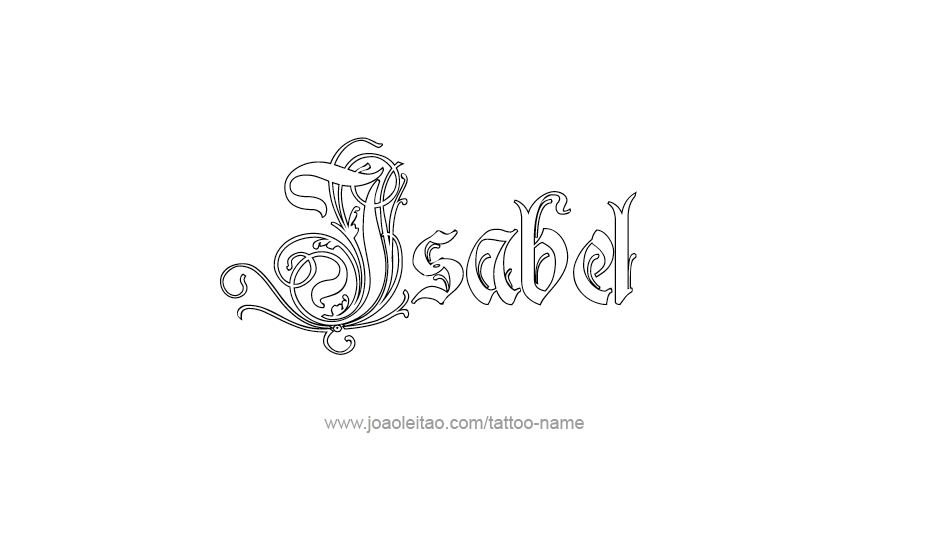 Tattoo Design Name Isabel   