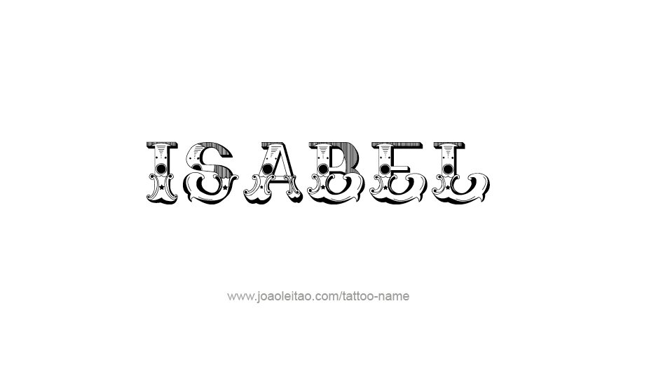 Tattoo Design Name Isabel   