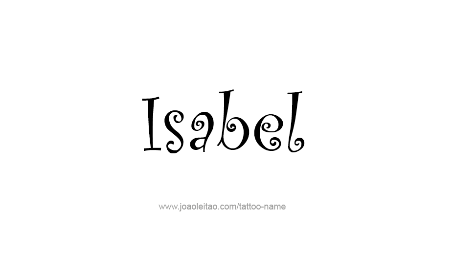 Tattoo Design Name Isabel   