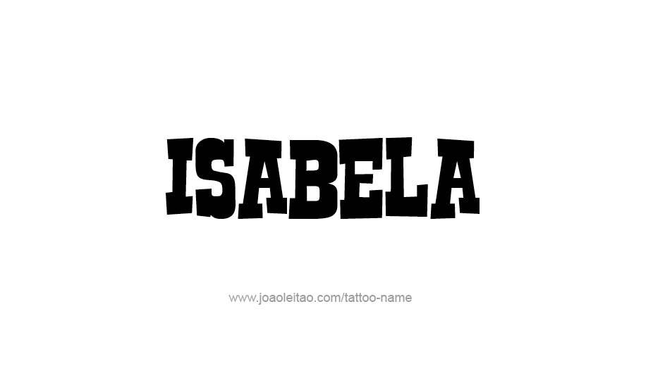 Tattoo Design Name Isabela   