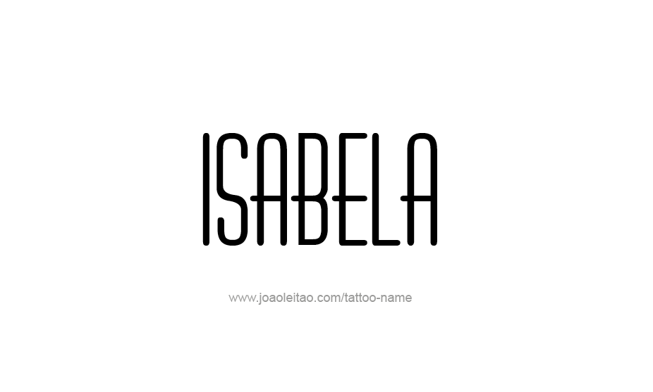 Tattoo Design Name Isabela   