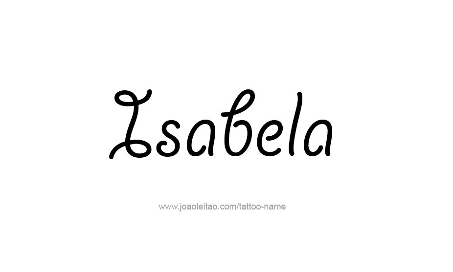 Tattoo Design Name Isabela   