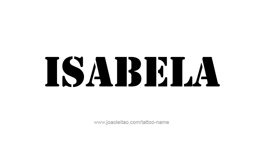 Tattoo Design Name Isabela   