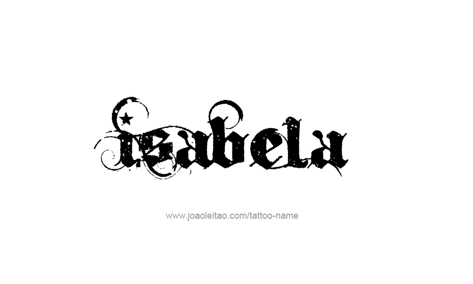 Tattoo Design Name Isabela   