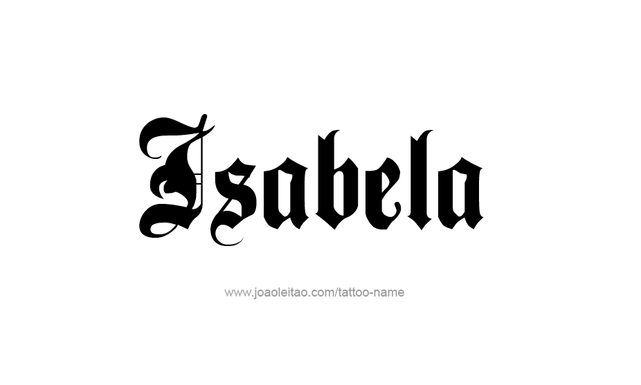 Tattoo Design Name Isabela   