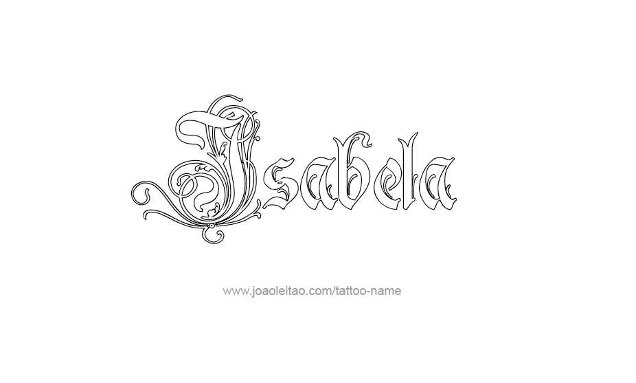 Tattoo Design Name Isabela   