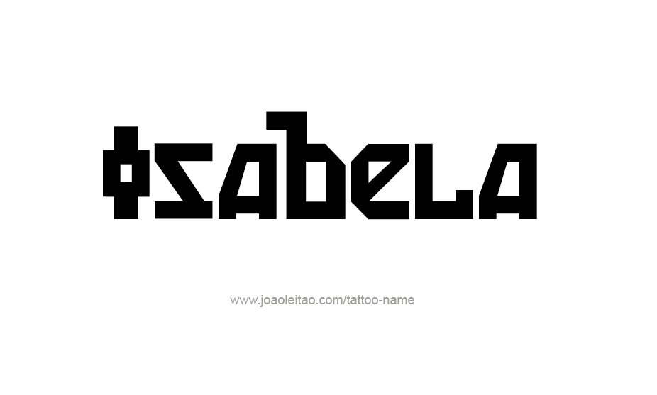 Tattoo Design Name Isabela   