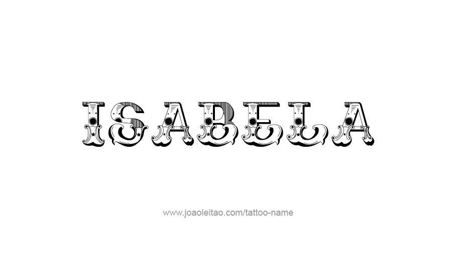 Tattoo Design Name Isabela   