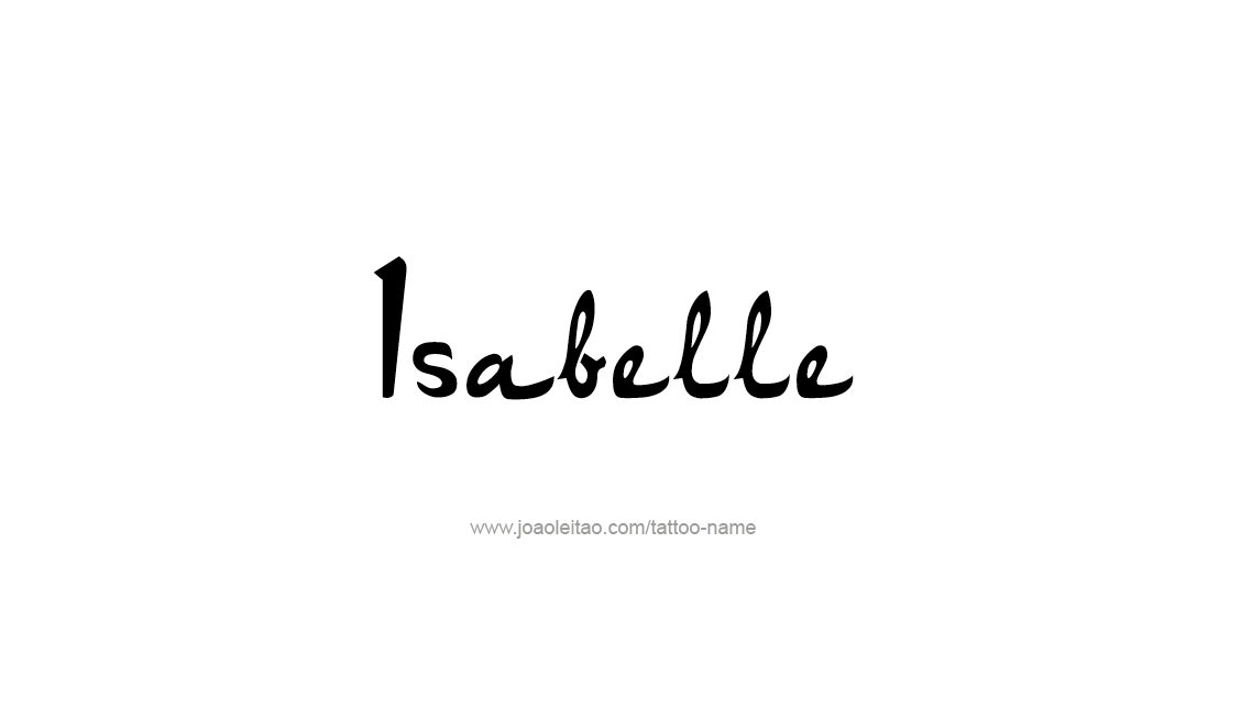 Tattoo Design Name Isabelle   