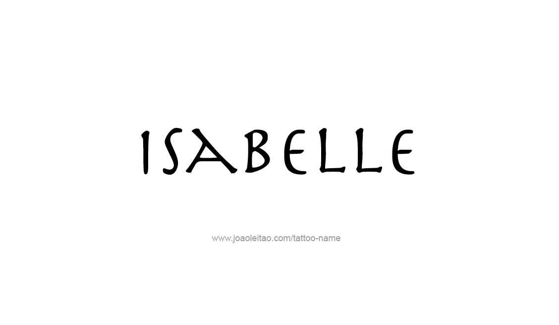 Tattoo Design Name Isabelle   