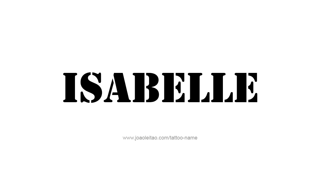 Tattoo Design Name Isabelle   