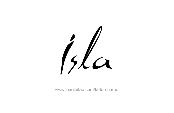 Tattoo Design Name Isla   