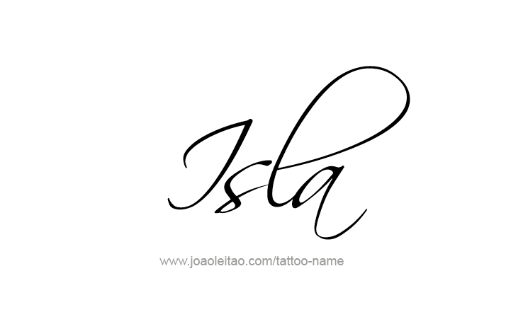 Tattoo Design Name Isla   