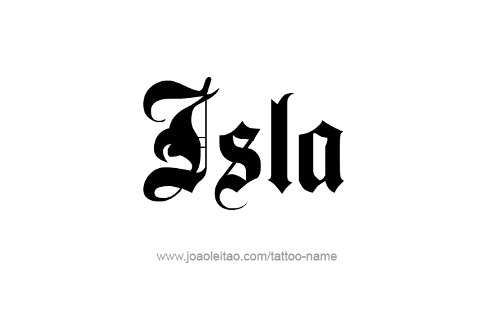 Tattoo Design Name Isla   