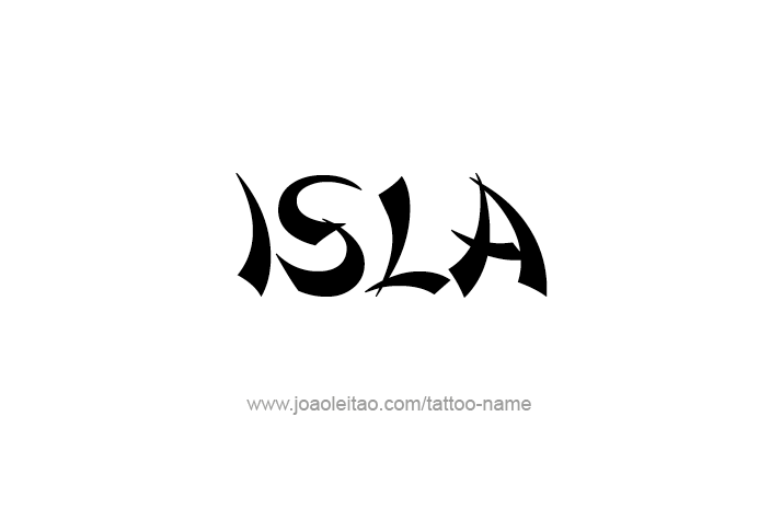 Tattoo Design Name Isla   