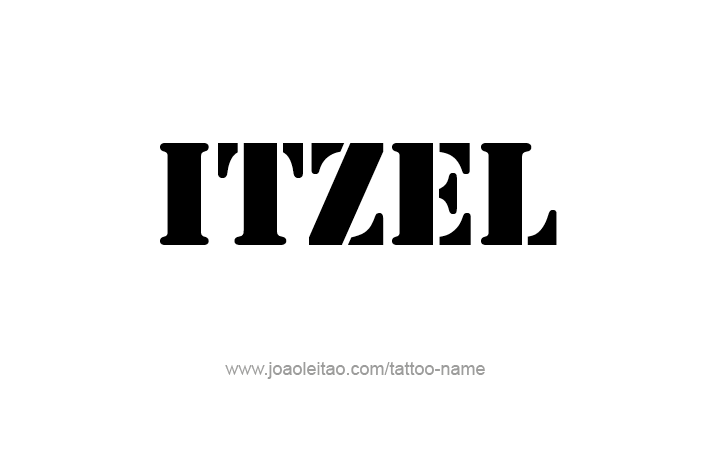 Tattoo Design Name Itzel   