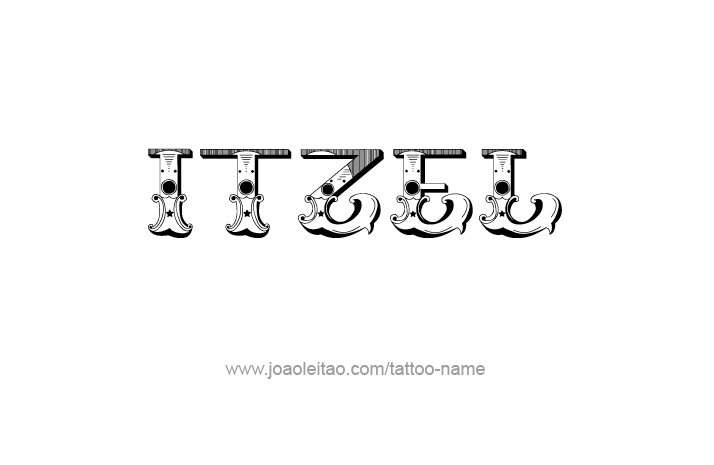 Tattoo Design Name Itzel   