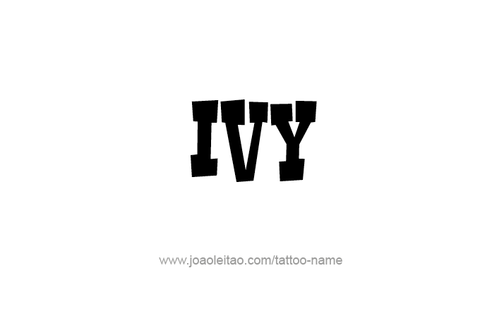 Tattoo Design Name Ivy   