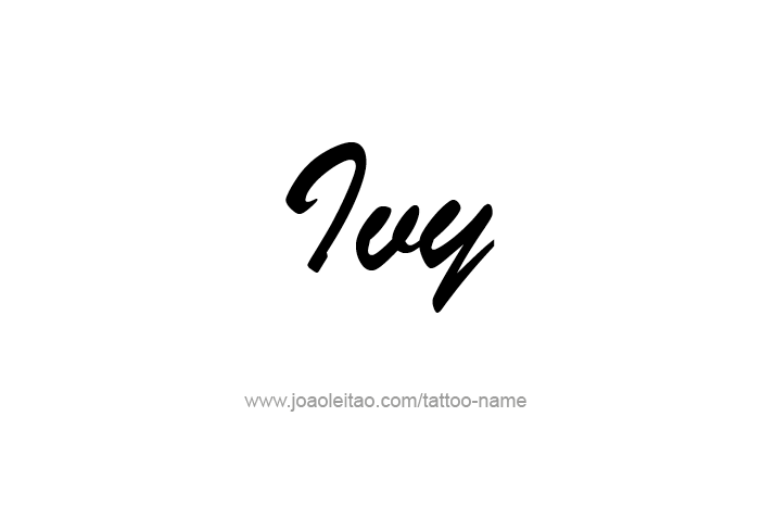 Tattoo Design Name Ivy   