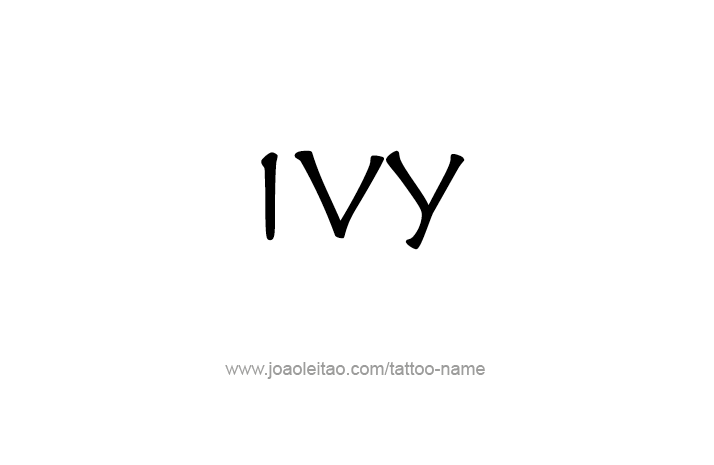 Tattoo Design Name Ivy   