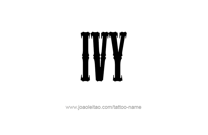 Tattoo Design Name Ivy   