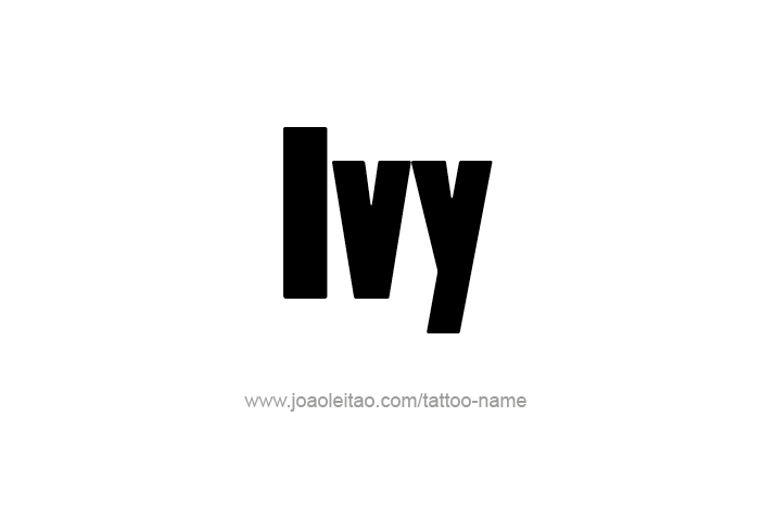 Tattoo Design Name Ivy   