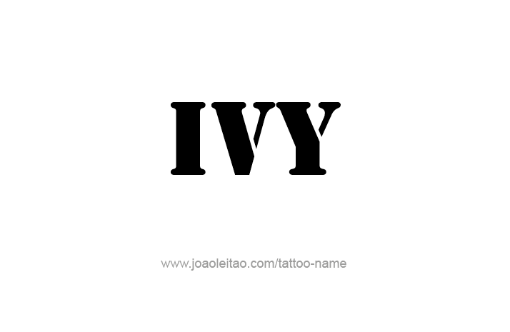 Tattoo Design Name Ivy   