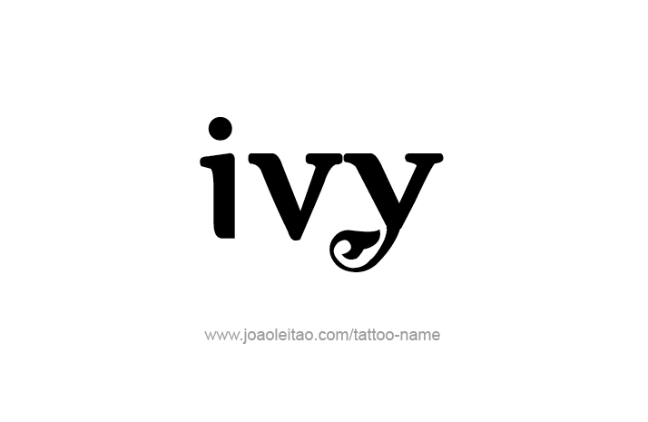 Tattoo Design Name Ivy   