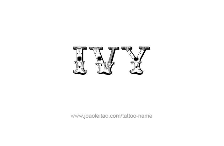 Tattoo Design Name Ivy   