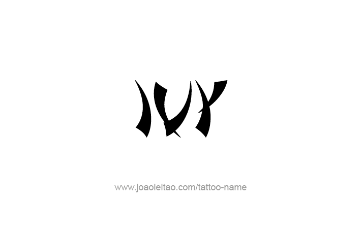 Tattoo Design Name Ivy   