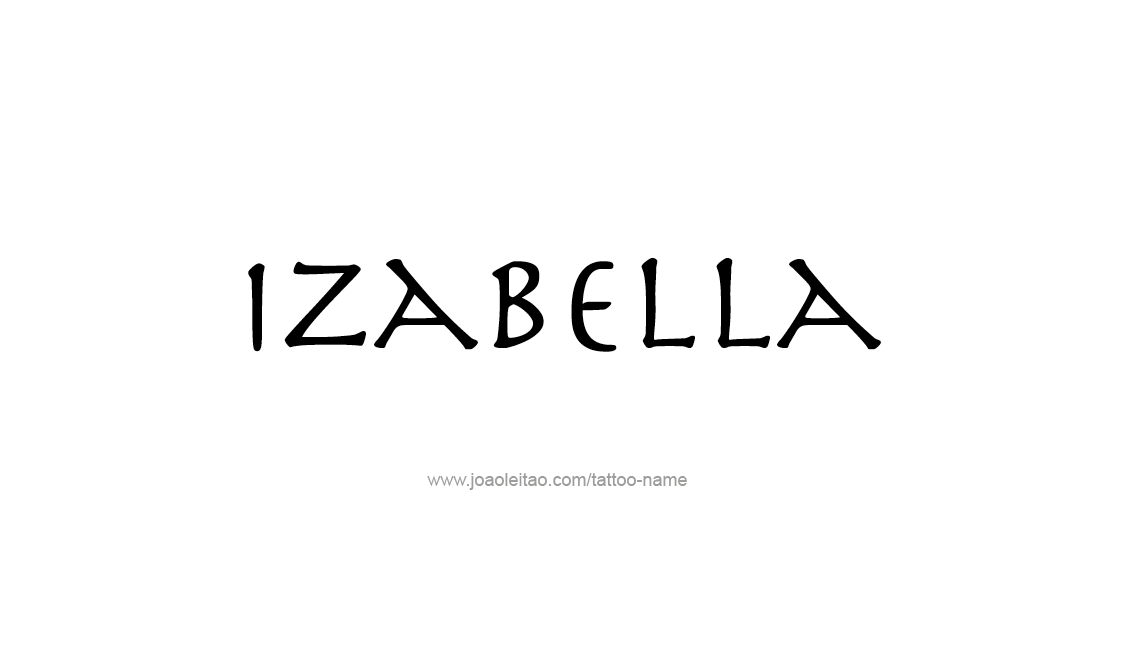 Tattoo Design Name Izabella   