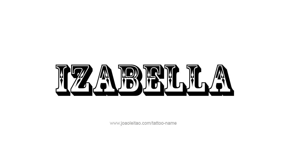 Tattoo Design Name Izabella   