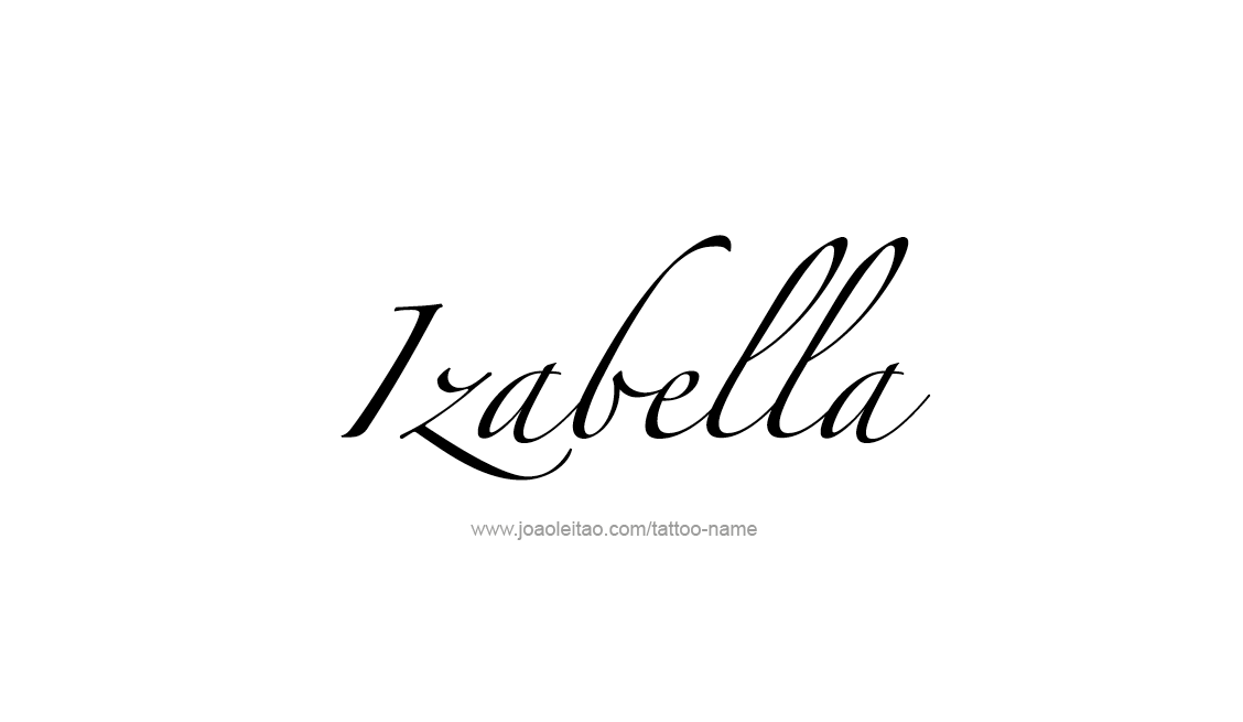 Tattoo Design Name Izabella   