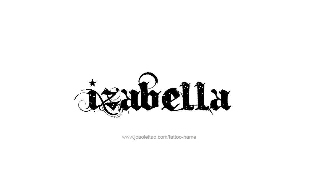 Tattoo Design Name Izabella   