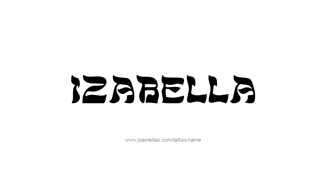 Tattoo Design Name Izabella   