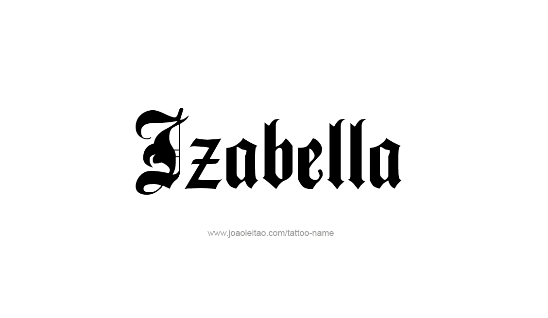 Tattoo Design Name Izabella   