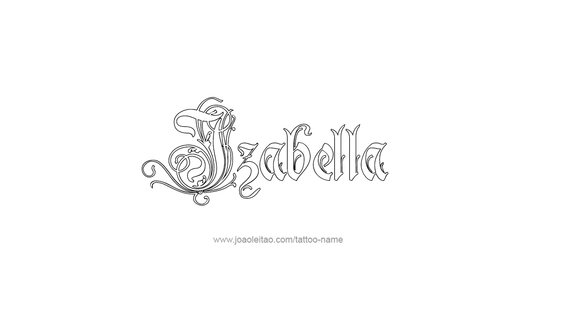 Tattoo Design Name Izabella   