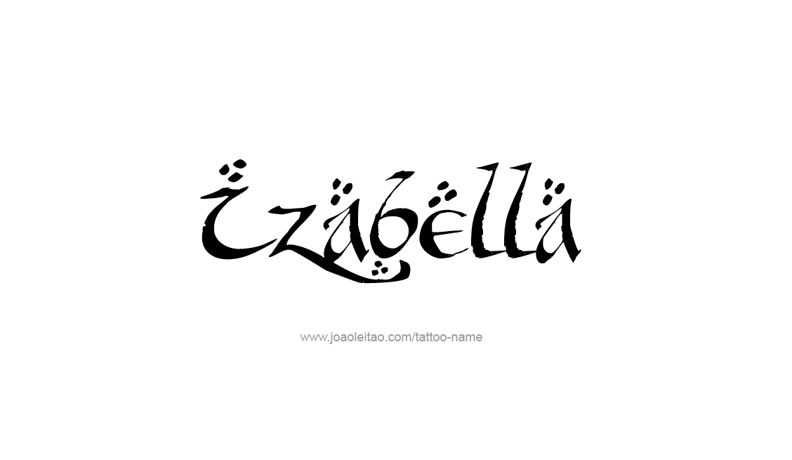 Tattoo Design Name Izabella   