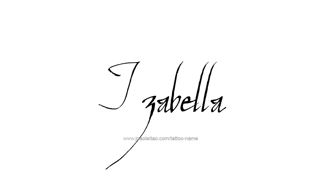 Tattoo Design Name Izabella   