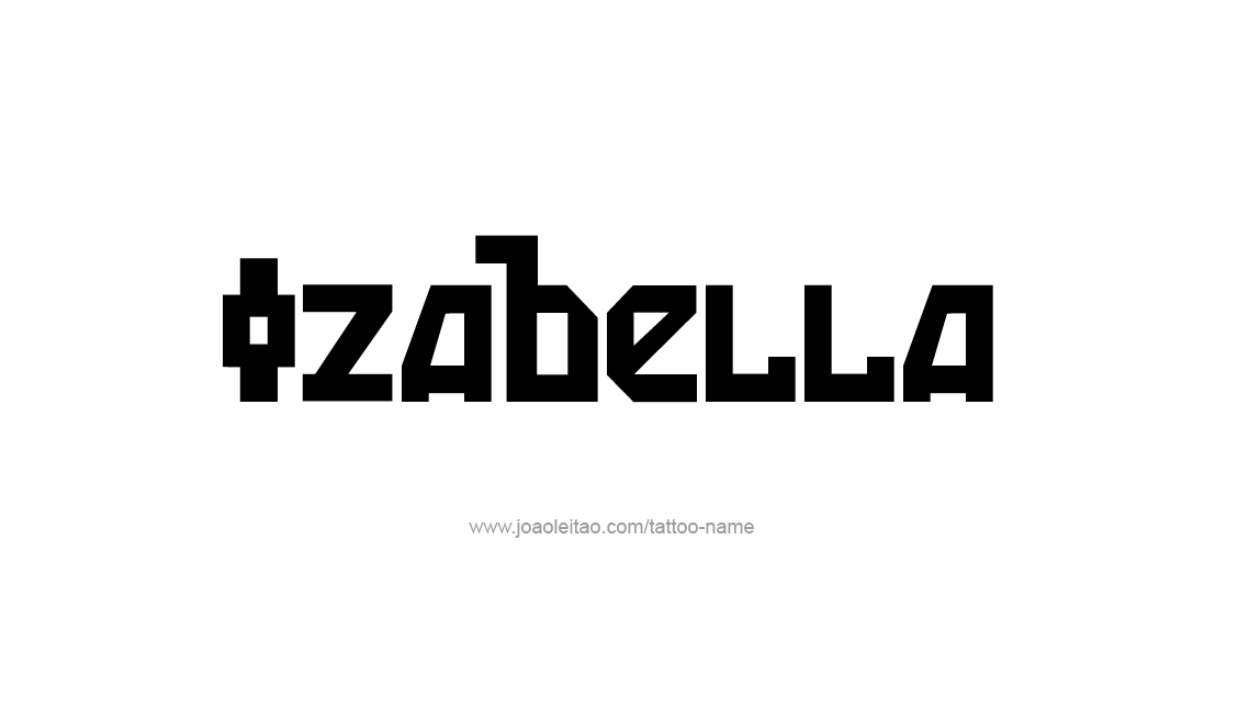 Tattoo Design Name Izabella   