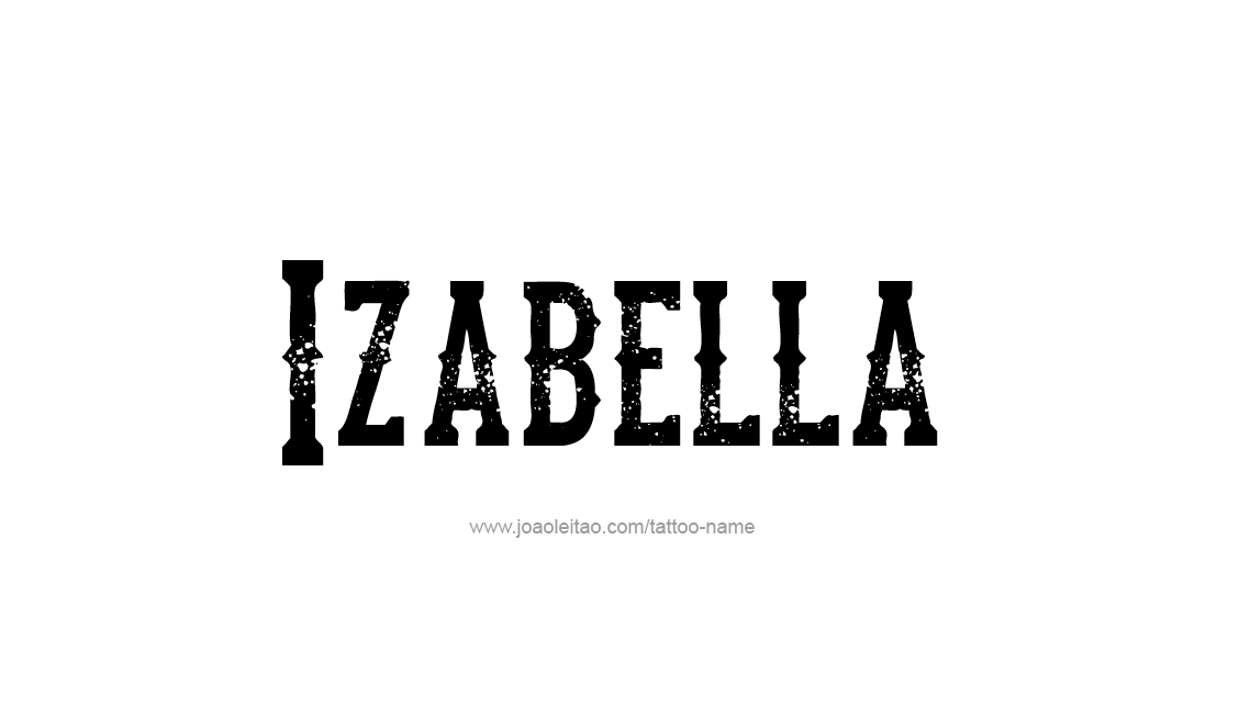 Tattoo Design Name Izabella   