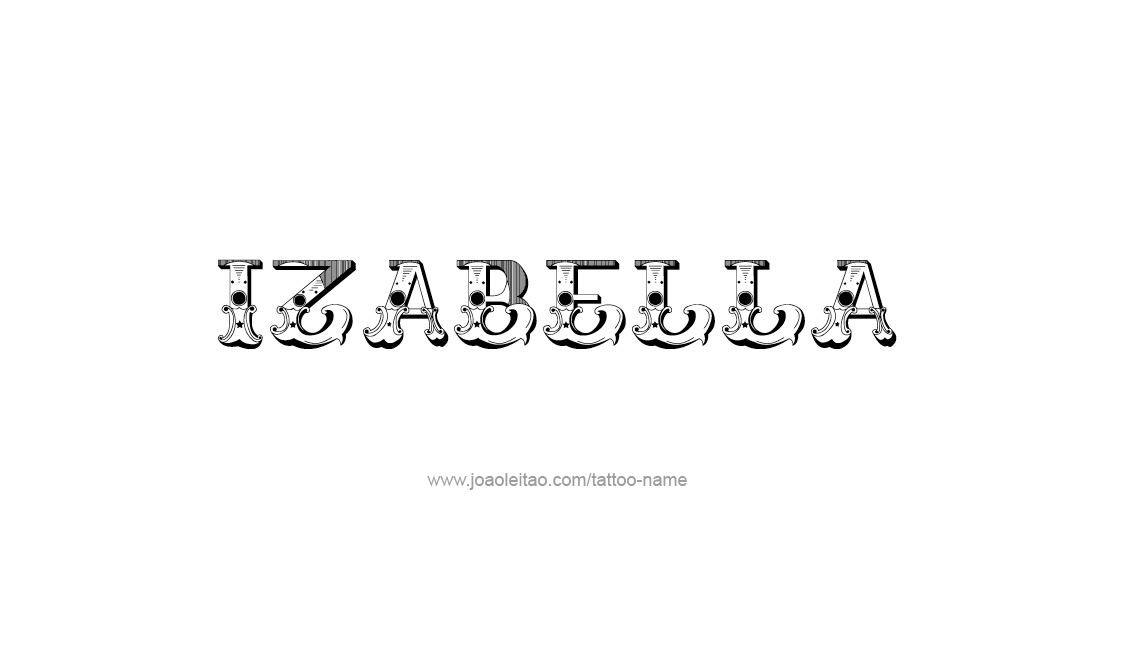 Tattoo Design Name Izabella   