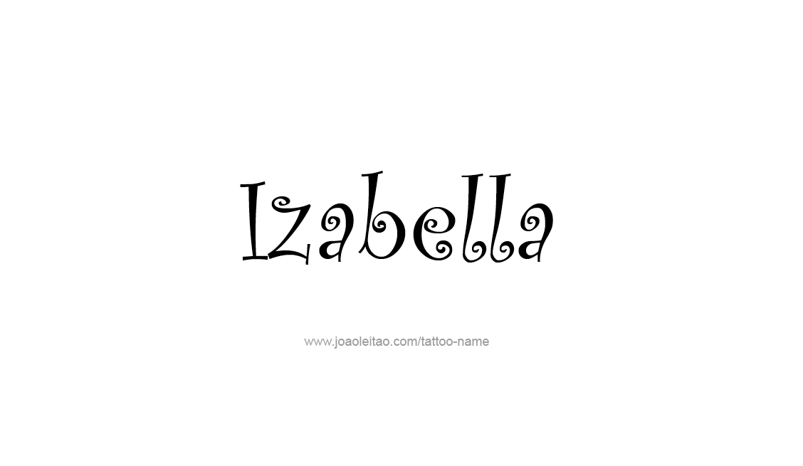 Tattoo Design Name Izabella   