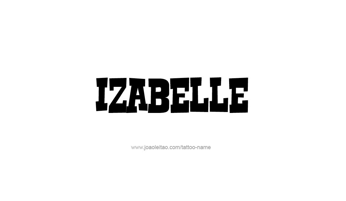 Tattoo Design Name Izabelle   