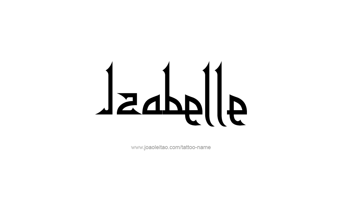 Tattoo Design Name Izabelle   