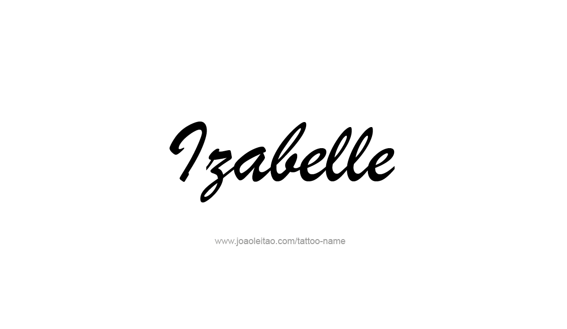 Tattoo Design Name Izabelle   