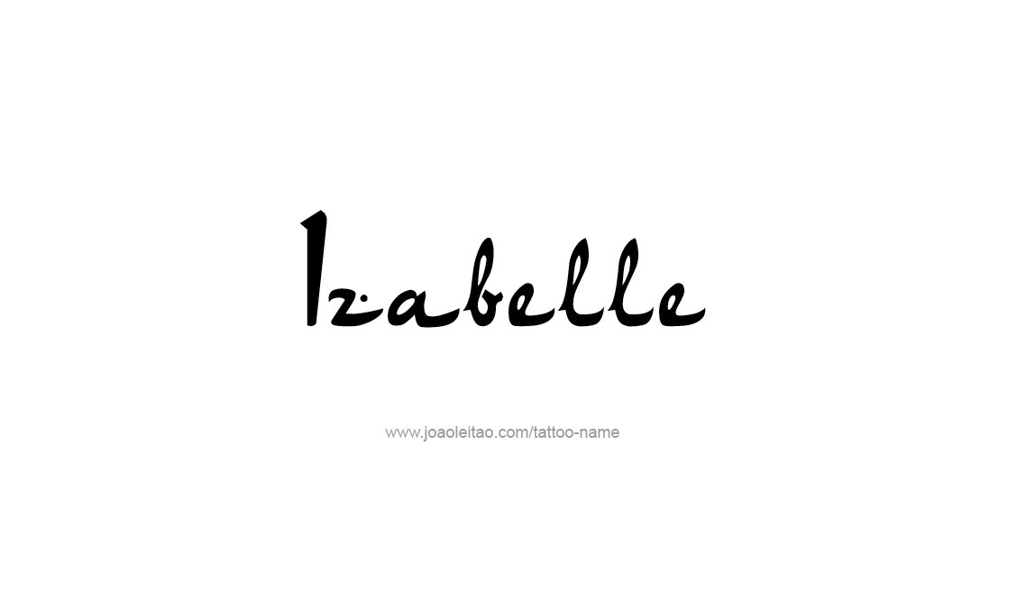 Tattoo Design Name Izabelle   